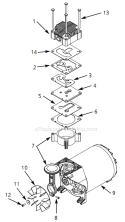 Page B Diagram and Parts List for WL504311 2003 Campbell Hausfeld Compressor